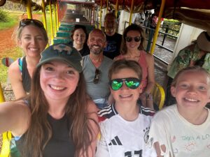 Family at Dole Plantation on Oahu, Hawaii