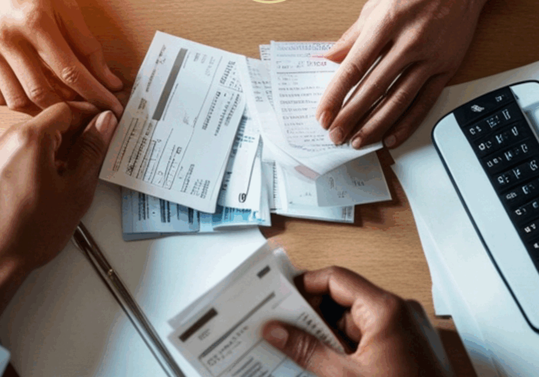 Reviewing paperwork for travel insurance