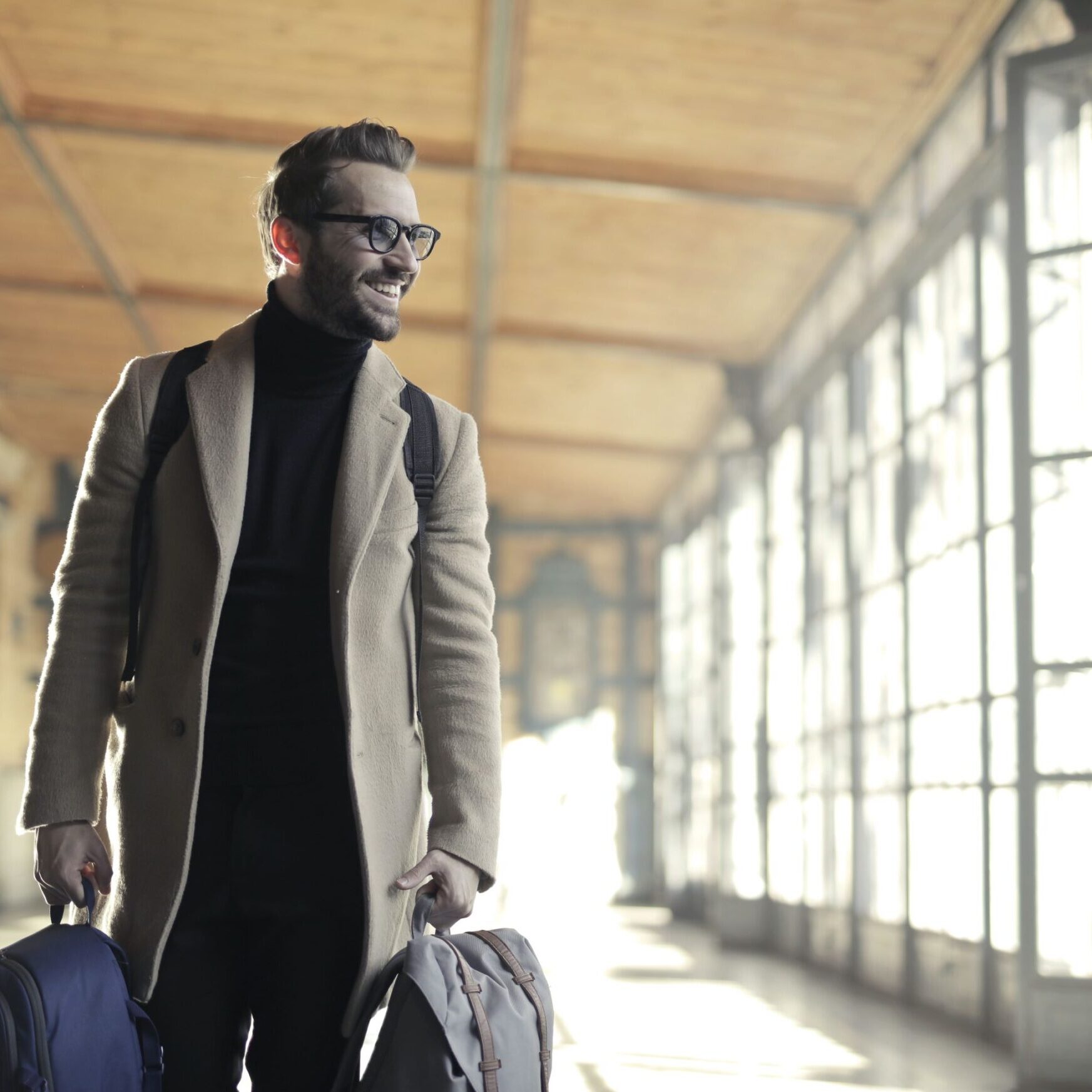 man in airport